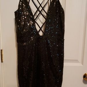 Little Black Sequin Dress